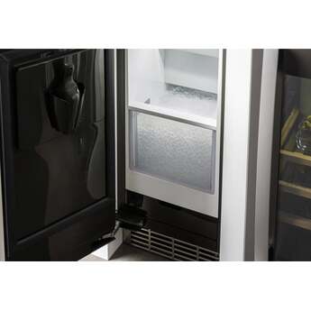 GE 15 Inch Under Ice Maker with Nugget Ice, 50lbs Daily Production, 26 Lbs. Capacity, Wi-Fi Connectivity, LED Lighting, Ice Scoop, Clean Reminder Light, and UL Listed: Panel Ready — thumbnail 15